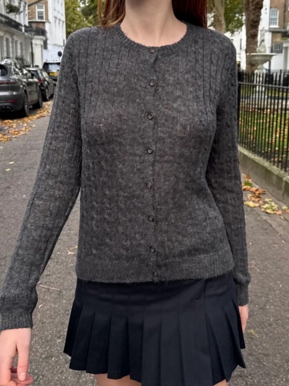 Brandy Melville Gray Amalie Cardigan Sweater Size XS/S